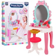 Interaktívny toaletný stolík pre dievčatá 3+ Taburetka + Sušiak + Príslušenstvo