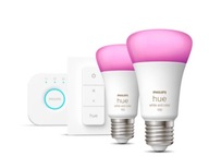 Philips Hue mostík + 2x E27 9W RGBW + prepínač Philips Hue mostík + 2x E27 9W RGBW + prepínač