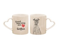 Belgický Griffon Hrnček srdce s potlačou Belgický Griffon Hrnček srdce s potlačou