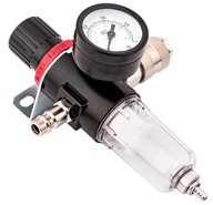 REDUKTOR TLAKU VZDUCHOVÝ FILTER VZDUCHOVÝ SEPARATOR 1/4'' + KONEKTOR TLAKOMERU