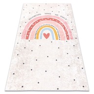 Umývateľný koberec PROTIŠMYKOVÉ RAINBOW bodky pre deti béžová 80x150 cm Umývateľný koberec PROTIŠMYKOVÉ RAINBOW bodky pre deti béžová 80x150 cm