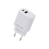 SIEŤOVÁ NABÍJAČKA USB-C / TYPE-C + USB-A 30 W BELINE RÝCHLA VÝKONNÁ PD QC GAN