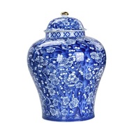 Zázvorová nádoba Keramická Zázvorová nádoba Váza Modrá Biela M