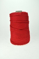 Bavlnená šnúrka na makramé, 3mm x 200m, červená