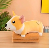 VANKÚŠ S PRIKRÝVKOU 2v1 maskot pes Corgi inu VANKÚŠ S PRIKRÝVKOU 2v1 maskot pes Corgi inu