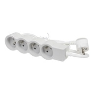 Predlžovací kábel, 4 zásuvky, 3 metre, biela/svetlosivá Predlžovací kábel, 4 zásuvky, 3 metre, biela/svetlosivá