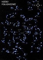 Čierna mapa hviezdneho súhvezdia Plagát 50x70 cm Čierna mapa hviezdneho súhvezdia Plagát 50x70 cm