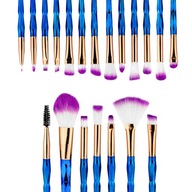 Veľká sada štetcov na make-up - 20 ks ombre galaxy Veľká sada štetcov na make-up - 20 ks ombre galaxy