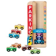 Drevená súprava áut Melissa a Doug s parkovacou vežou Drevená súprava áut Melissa a Doug s parkovacou vežou