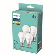 4x E27 PHILIPS LED žiarovka 8W ekvivalent 60W teplá farba 2700K typ A60 4x E27 PHILIPS LED žiarovka 8W ekvivalent 60W teplá farba 2700K typ A60