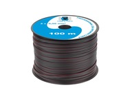ČIERNY kábel reproduktorového kábla 2x0,5mm 100m (1460c)