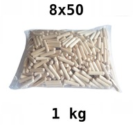 DREVENÝ NÁBYTOKOVÝ KOLÍK BUK Ø8x50 mm 1 KG