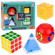 Puzzle Logická kocka bludisko sada 4 kusov GR0631 Puzzle Logická kocka bludisko sada 4 kusov GR0631