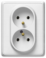Legrand Cariva Dvojzásuvka 2x2P+Z biela 773618 / 693993 Legrand Cariva Dvojzásuvka 2x2P+Z biela 773618 / 693993