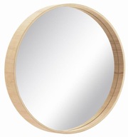 Škandinávske okrúhle drevené zrkadlo 50cm