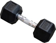 Šesťhranná gumená činka HMS HEX PRO 10 KG OCEĽOVÁ PEVNÁ ODOLNÁ Šesťhranná gumená činka HMS HEX PRO 10 KG OCEĽOVÁ PEVNÁ ODOLNÁ