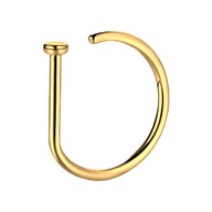 D-ring piercing do nosa, zlatý Dring Nostril, TYTAN ring 1.0/8 D-ring piercing do nosa, zlatý Dring Nostril, TYTAN ring 1.0/8