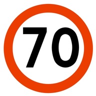 Obmedzenie dopravných značiek B33 70 km/h za darček Obmedzenie dopravných značiek B33 70 km/h za darček