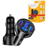 RÝCHLA NABÍJAČKA DO AUTO RÝCHLA 4xUSB 66W 3.1A QC 3.0 RÝCHLO SVIEČENÁ RÝCHLA NABÍJAČKA DO AUTO RÝCHLA 4xUSB 66W 3.1A QC 3.0 RÝCHLO SVIEČENÁ
