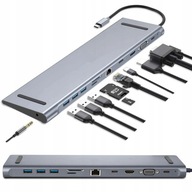 ADAPTÉR 11v1 USB-C HUB VGA RJ45 HDMI 4K USB 3.0 ADAPTÉR 11v1 USB-C HUB VGA RJ45 HDMI 4K USB 3.0