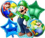 Sada narodeninových balónov LUIGI SUPER MARIO Bros., 5 ks