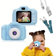 DIGITÁLNA FOTOAPARÁTA PRE DETI 1080p BÝVANIE MAČKY HRY MODRÁ