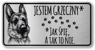 Pozor pes znak - nemecký ovčiak vtipný Pozor pes znak - nemecký ovčiak vtipný