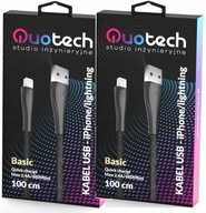 2x USB kábel Quick Lightning pre iPhone QUOTECH 1m