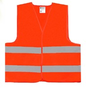 Výrazná oranžová reflexná vesta 3xl
