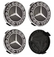 Sada 4ks šiltoviek Mercedes 75 mm Black Sada 4ks šiltoviek Mercedes 75 mm Black