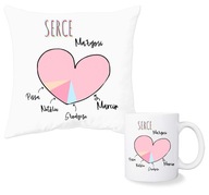 Valentínsky personalizovaný hrnček+vankúš Valentínsky personalizovaný hrnček+vankúš