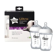 ULTRA Tommee Tippee antikoliková fľaša 2 x 260 ml + cumlík 0m+