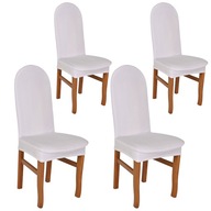 POTAHY NA okrúhle stoličky, elastický zamat TESS, 4 ks, biele POTAHY NA okrúhle stoličky, elastický zamat TESS, 4 ks, biele