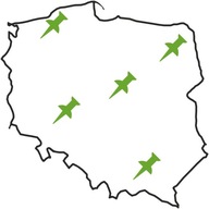 Nálepka na stenu mapa Poľska 70 cm + fixky Nálepka na stenu mapa Poľska 70 cm + fixky