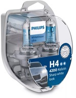 Philips H4 WhiteVision Ultra 4200k + žiarovka W5W Philips H4 WhiteVision Ultra 4200k + žiarovka W5W