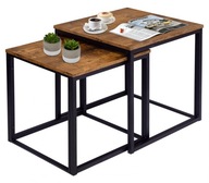 LOFT KÁVOVÝ STOL OBÝVAČKA LAVICA 2v1 SET LOFT KÁVOVÝ STOL OBÝVAČKA LAVICA 2v1 SET
