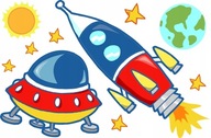 Súprava nálepiek Vesmírna UFO raketa - Vozidlá 259 Súprava nálepiek Vesmírna UFO raketa - Vozidlá 259