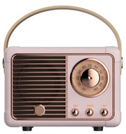 BLUETOOTH REPRODUKTOR RÁDIO RETRO DARČEK RUŽOVÝ