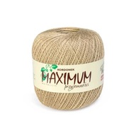 Opus Natura MAXIMUM METALLIC šnúra č. 1777 béžová so zlatou niťou, 100g Opus Natura MAXIMUM METALLIC šnúra č. 1777 béžová so zlatou niťou, 100g