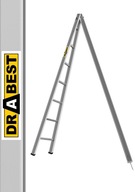 Profesionálny 7-stupňový hliníkový záhradný rebrík DRABEST 150kg
