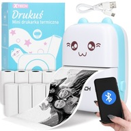 DRUKUŚ MINI TEPELNÁ TLAČIAREŇ CAT BLUE XTECH + 21 VALCOV DARČEK DRUKUŚ MINI TEPELNÁ TLAČIAREŇ CAT BLUE XTECH + 21 VALCOV DARČEK