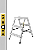 Obojstranný hliníkový domáci rebrík 2x3 DRABEST