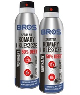 2x BROS STRONG SPREJ NA KOMÁRY A KLIŠŤATY 50% VRECKOVÝ DEET 90ml 2x BROS STRONG SPREJ NA KOMÁRY A KLIŠŤATY 50% VRECKOVÝ DEET 90ml