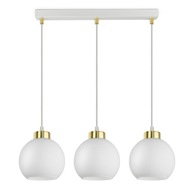 Stropné závesné svietidlo Luster Biele sklenené gule Biele sklo BZ3 LED E27 Stropné závesné svietidlo Luster Biele sklenené gule Biele sklo BZ3 LED E27