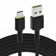 GreenCell kábel USB - USB-C LED QC 3.0 kábel 120 cm 1,2 m AFC FCP SCP OPLOT GreenCell kábel USB - USB-C LED QC 3.0 kábel 120 cm 1,2 m AFC FCP SCP OPLOT