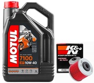 Olej MOTUL 7100 10W40 4L. + Filter KN-145, Yamaha BT1100 Bulldog, 02-06 Olej MOTUL 7100 10W40 4L. + Filter KN-145, Yamaha BT1100 Bulldog, 02-06
