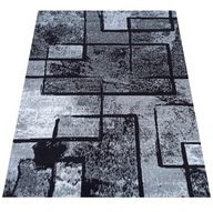 Plyšový plátenný koberec Soho 120x170 čiernošedá