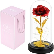 Večný darček ruža pre milovanú osobu 24k zlato