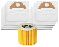 10x TAŠKY NA VYSÁVAČE KARCHER WD2, HRUBÉ, VYSTUŽENÉ + SADA FILTRAČOV HQ 10x TAŠKY NA VYSÁVAČE KARCHER WD2, HRUBÉ, VYSTUŽENÉ + SADA FILTRAČOV HQ