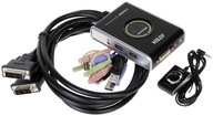KVM prepínač 2x DVI + USB CS-682